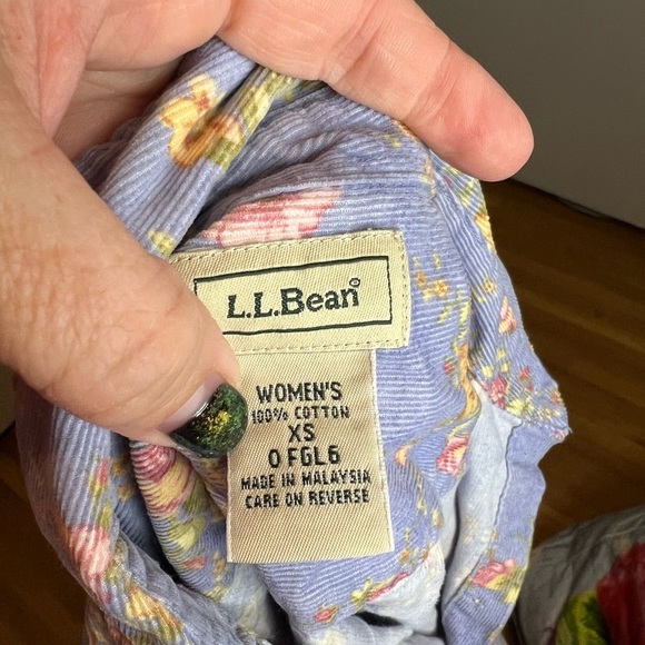 LL Bean corduroy flower size XS - Picture 2 of 3